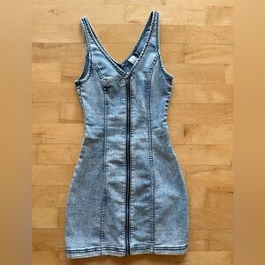 Bodycon Acid Wash Denim Mini Dress